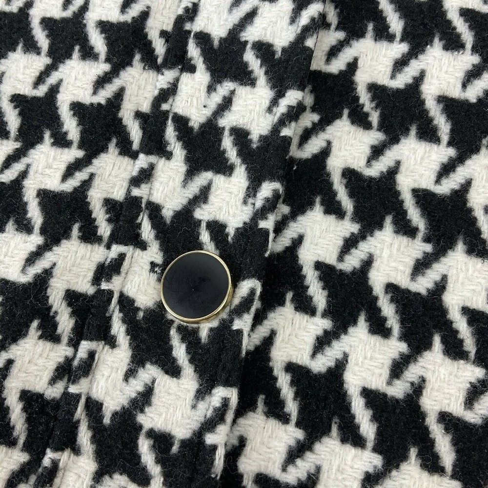 L'Academie Jacket Women Sz S The Sophia Bomber Black White Houndstooth $178 Nwt - Picture 8 of 11